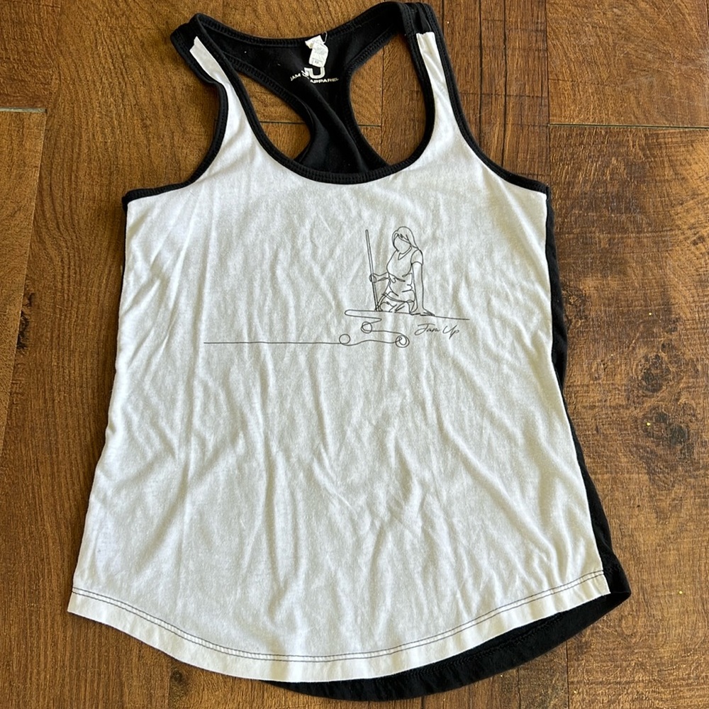Racer back tank, pool player, Jam Up Apparel - size XS